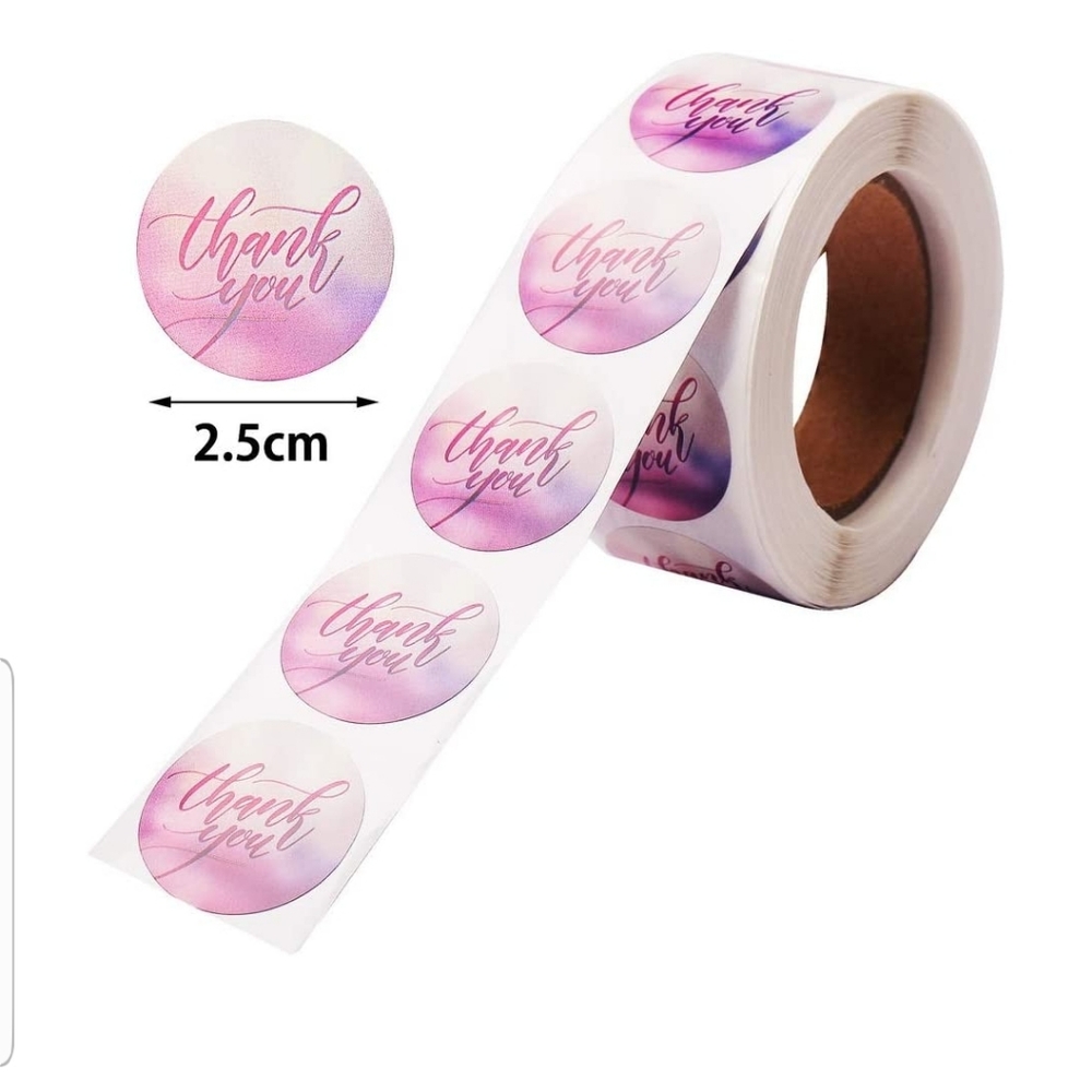 200 ct  SMALL 1 " Thank You Stickers - Picture 6 of 10